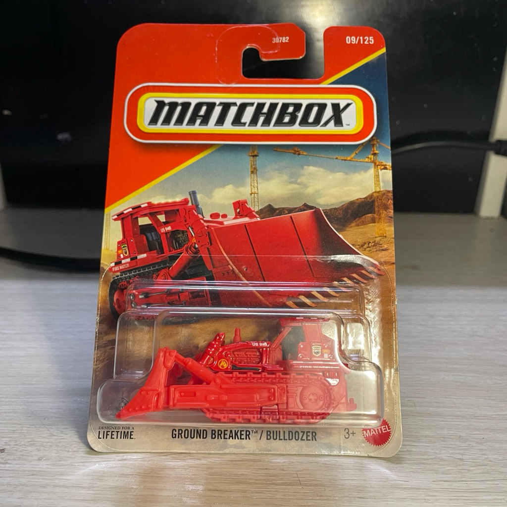 matchbox ground breaker bulldozer miniatur mainan alat berat
