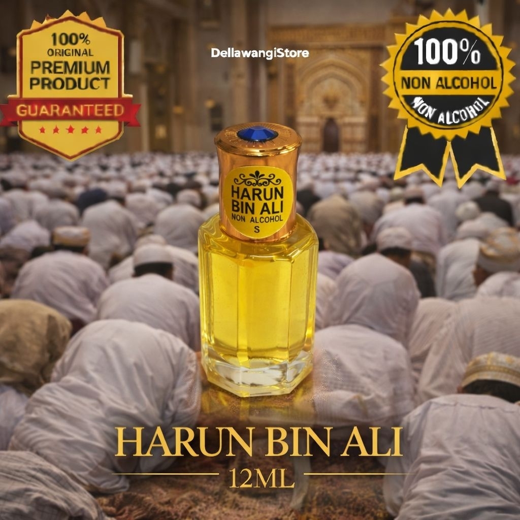 Harun Bin Ali - Minyak Wangi Original Murni Asli Tanpa Campuran Non Alkohol Parfum Sholat Dellawangi