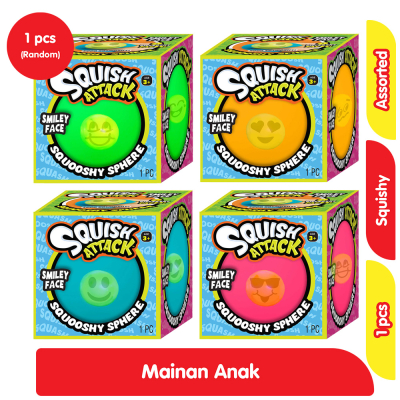 ByDesign Squish Attack Smiley Face Mainan Anak Squishy Assorted