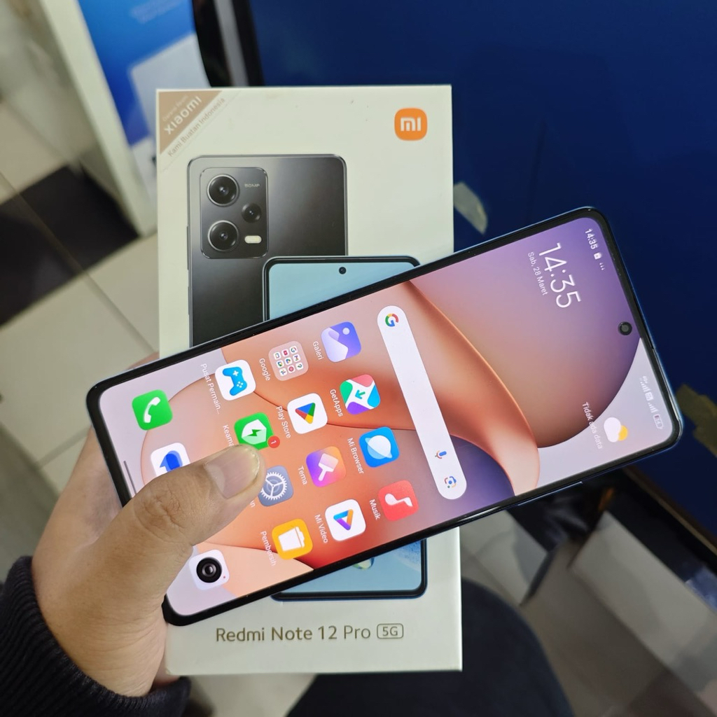 Redmi note 12 pro 5g ram 8/256 second fullset original resmi