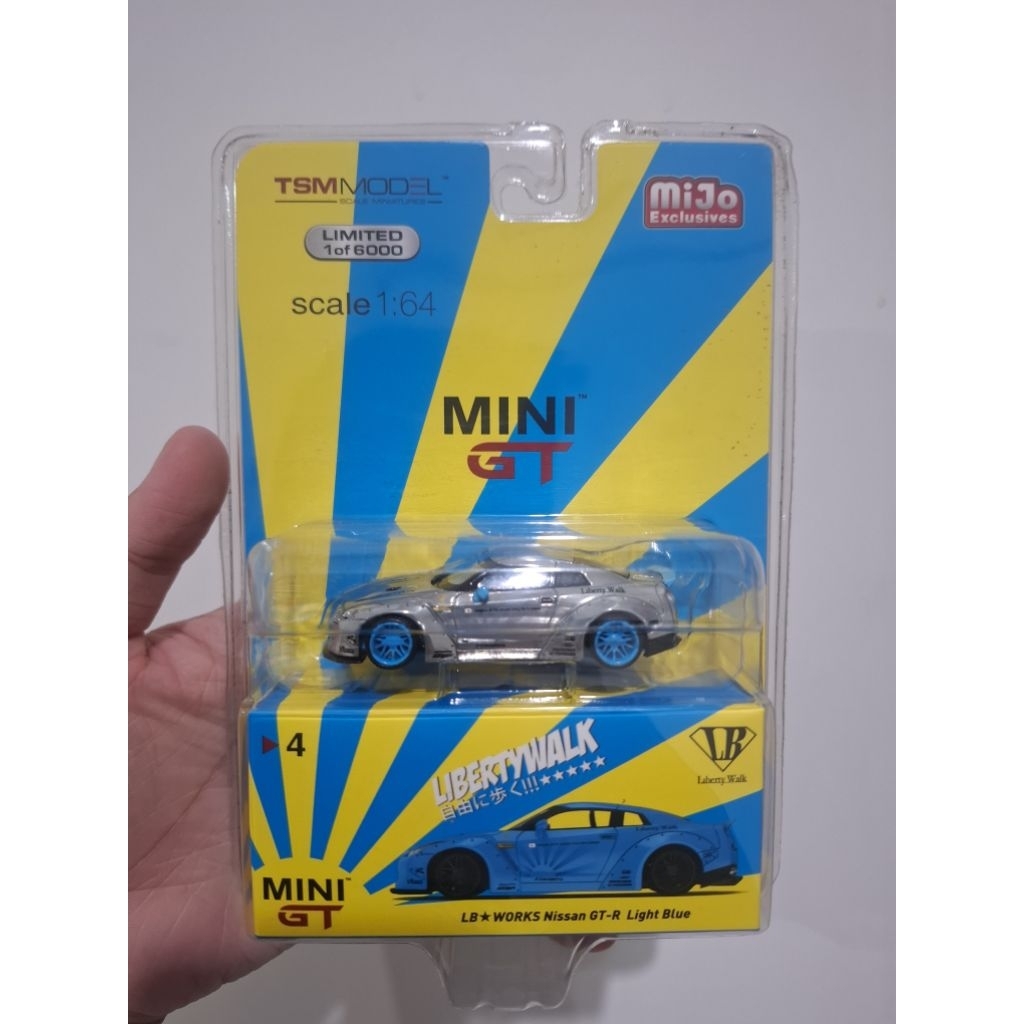 Mini GT 4 CHASE LB Works Nissan GTR R35 Light Blue Mijo Exclusive