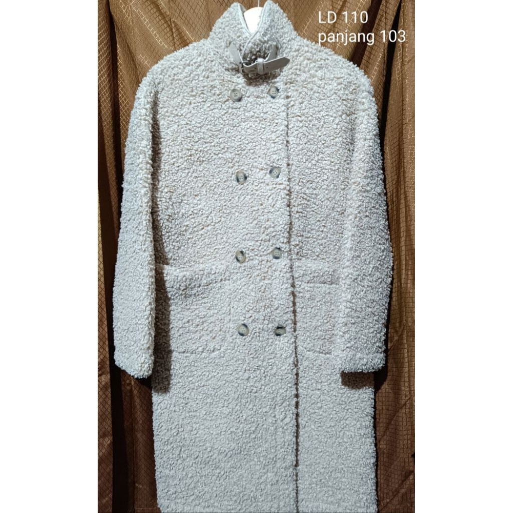 jaket bulu sherpa domba jaket full bulu panjang jaket winter bulu domba jaket bulu cream jaket musim