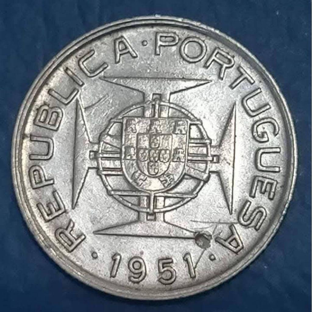 Koin Perak 50 Avos 1951 Portuguese (VF)