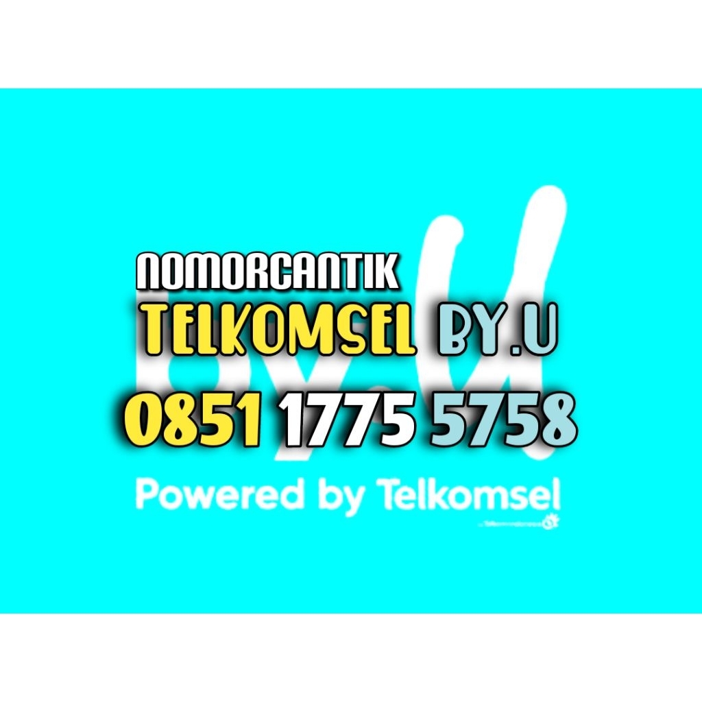 nomor CANTIK kartu TELKOMSEL by.U byU HOKI 5758 MAJU MAPAN #75