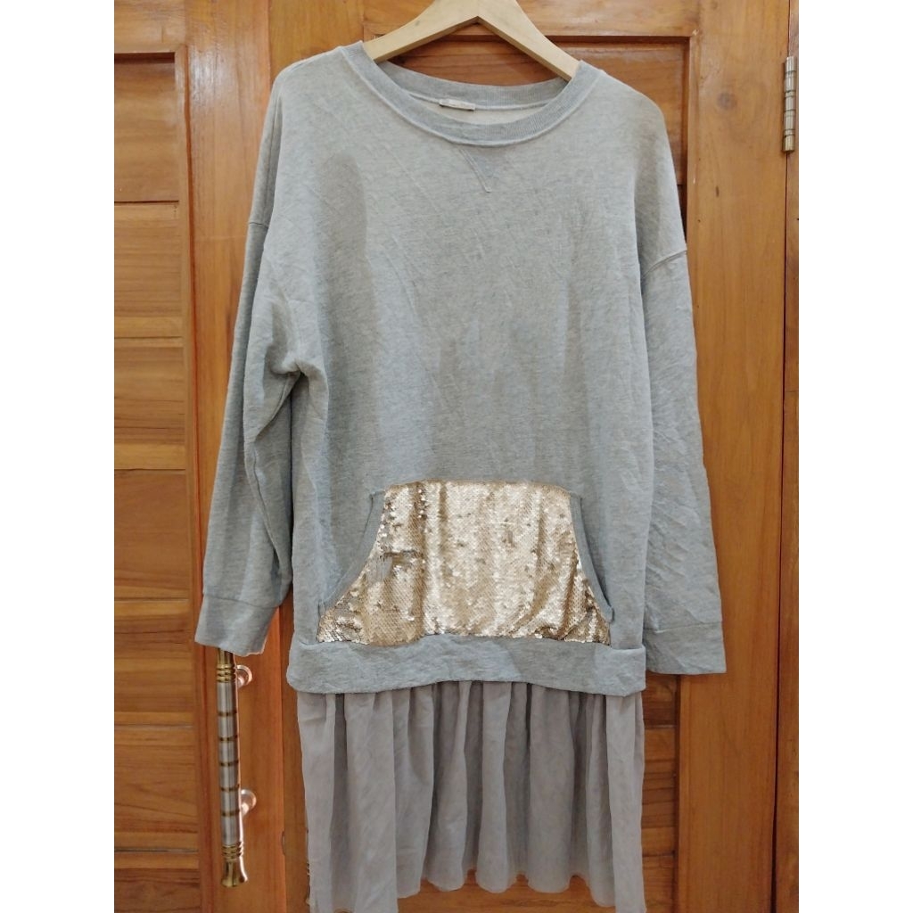 Crewneck ZARA, Sweater Zara, Dress Sweater