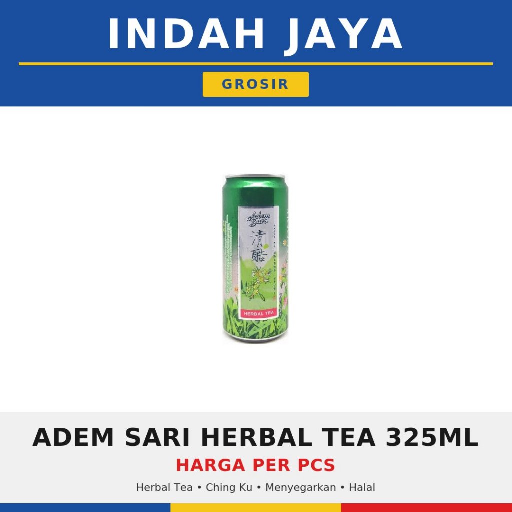 Adem Sari Chinku Herbal Tea Kaleng 325ml - Segar, Ringan, Nikmat