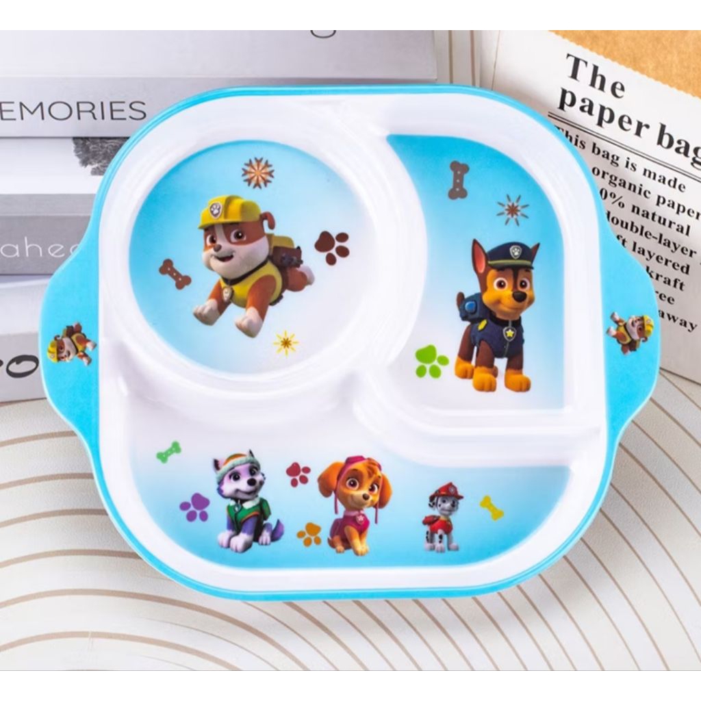 piring sekat anak melamin gudetama pikachu piring sekat thomas piring sekat minion piring sekat pepp
