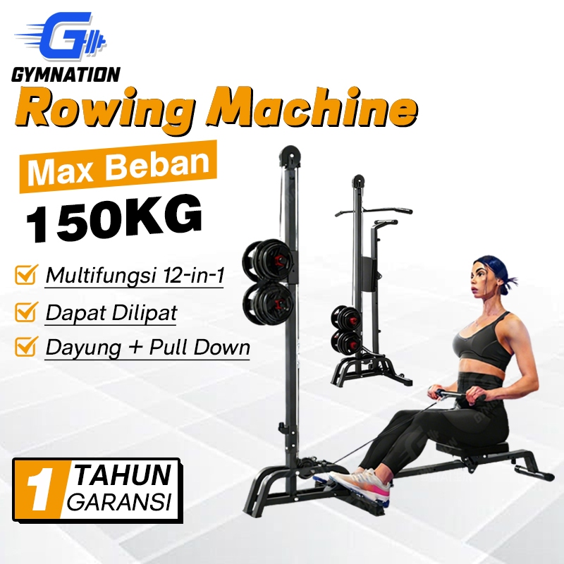 NEW Multifunctional Foldable Rowing Machine 2-in-1 High Pull Down Dilipat Rowing Machine Home Gym