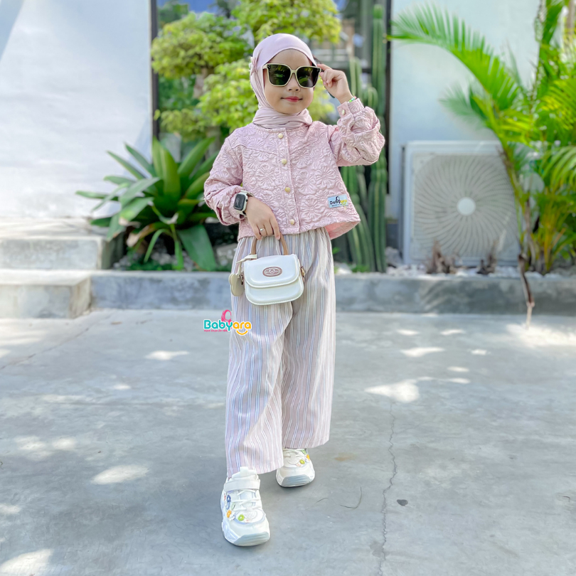 Bilqis Oneset/pakaian fashion anak perempuan/setelan stelan anak perempuan/cardigan kardigan anak pe