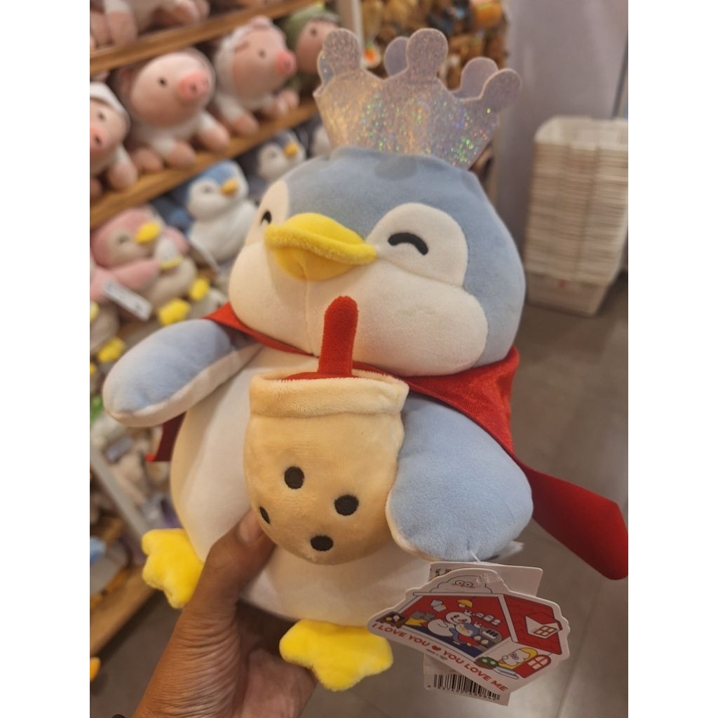 miniso original x mixue pinguin maian boneka