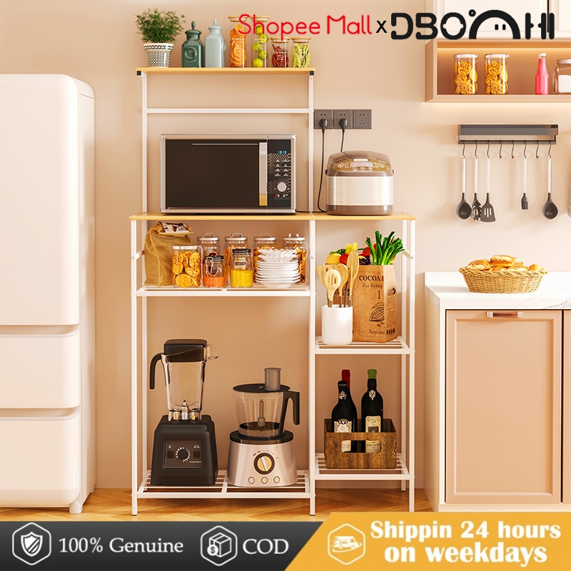 DBODHI Rak Dapur Kayu/Lemari Dapur/Lemari Dapur Minimalis/Rak Dapur Minimalis/Rak Microwave