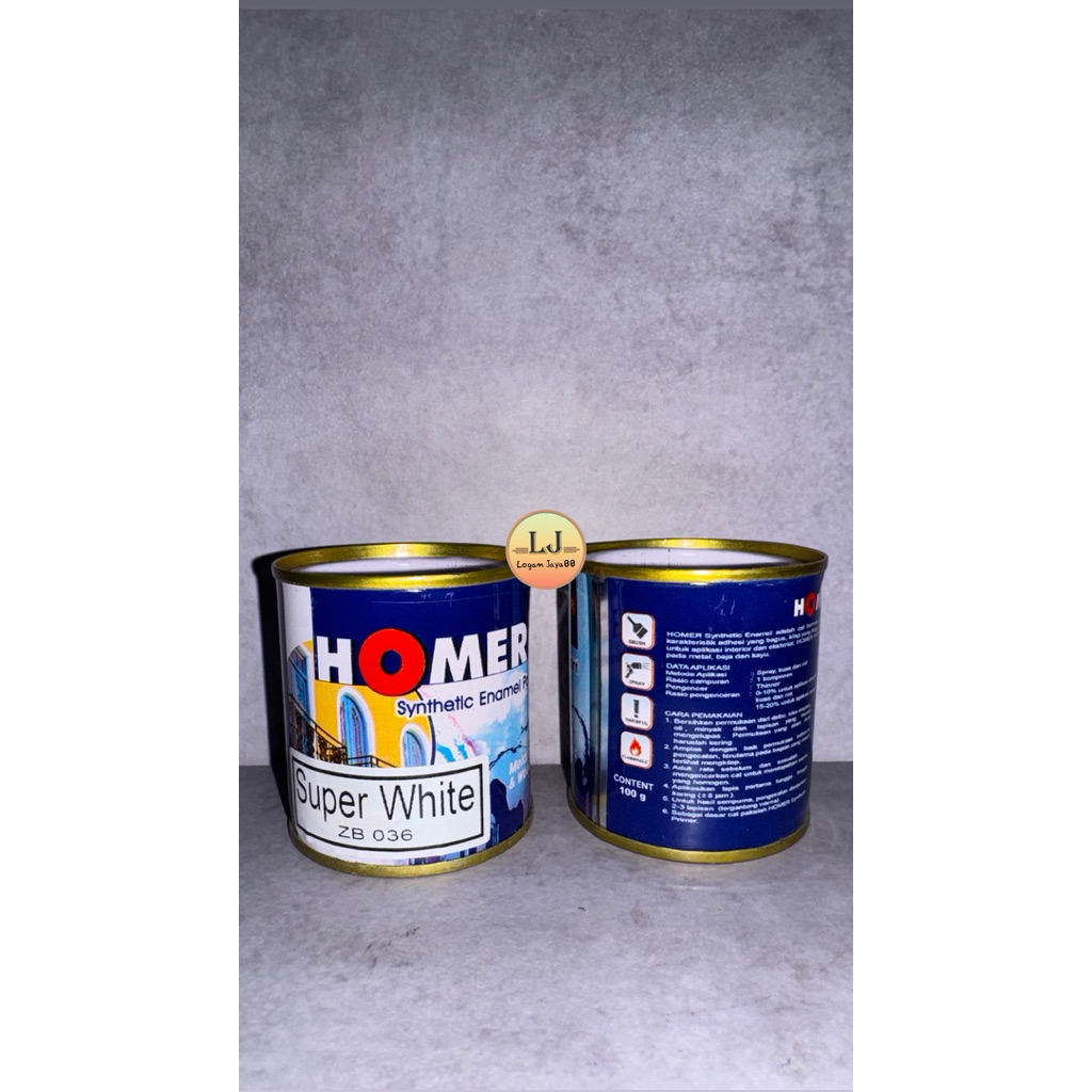 Cat minyak kayu dan besi HOMER 100ml | Cat minyak kilat dan kental