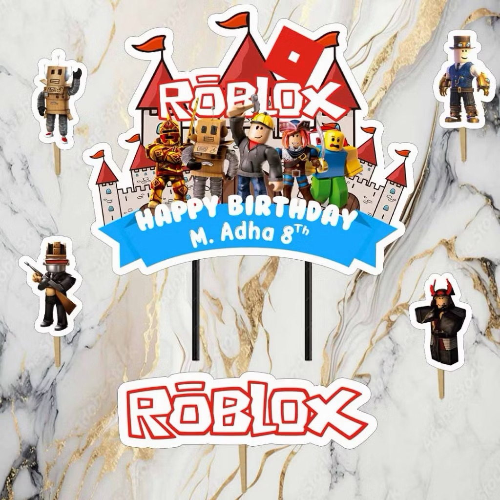 TOPPER CAKE CUSTOM NAMA ROBLOX