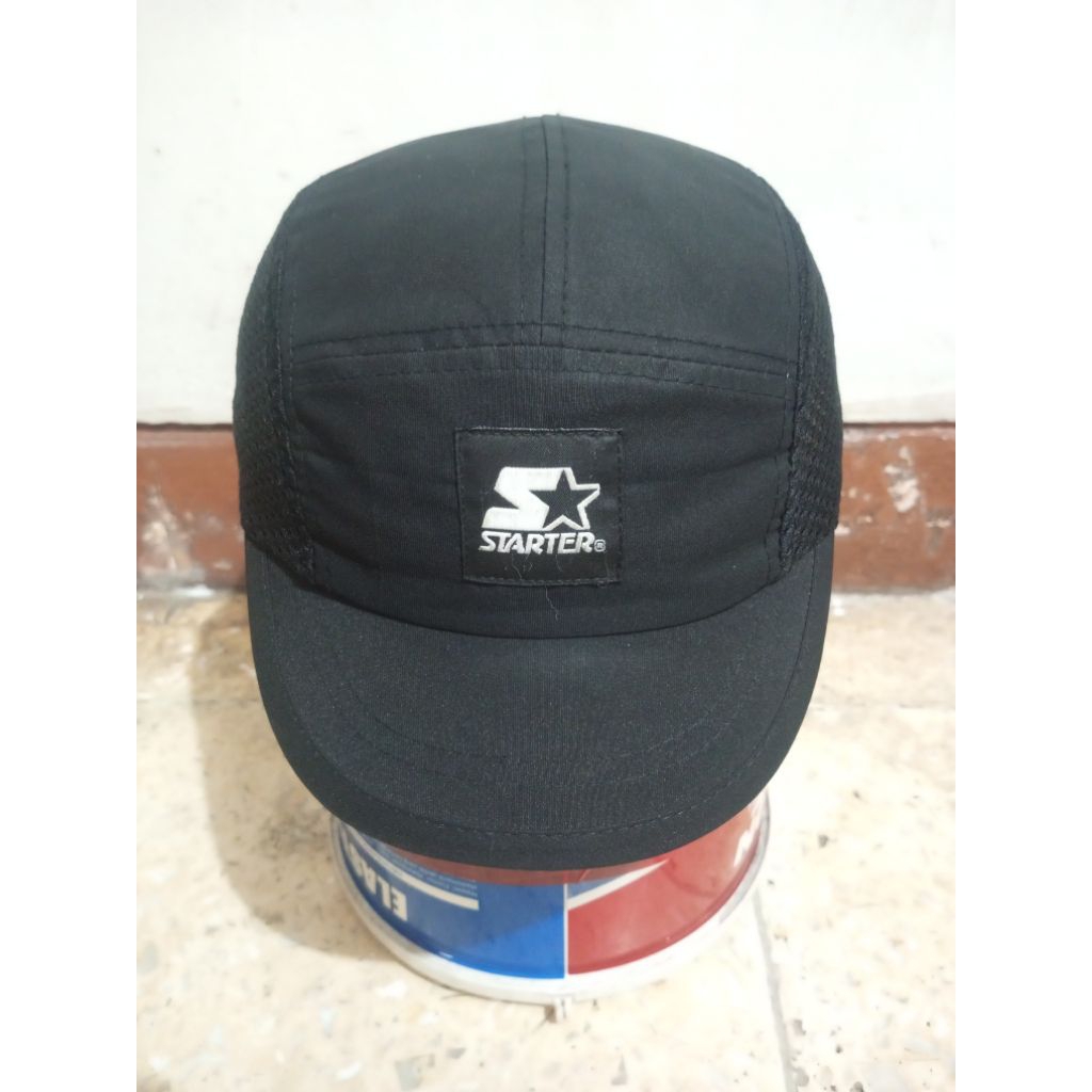 topi running sport starter Black Big logo second bekas