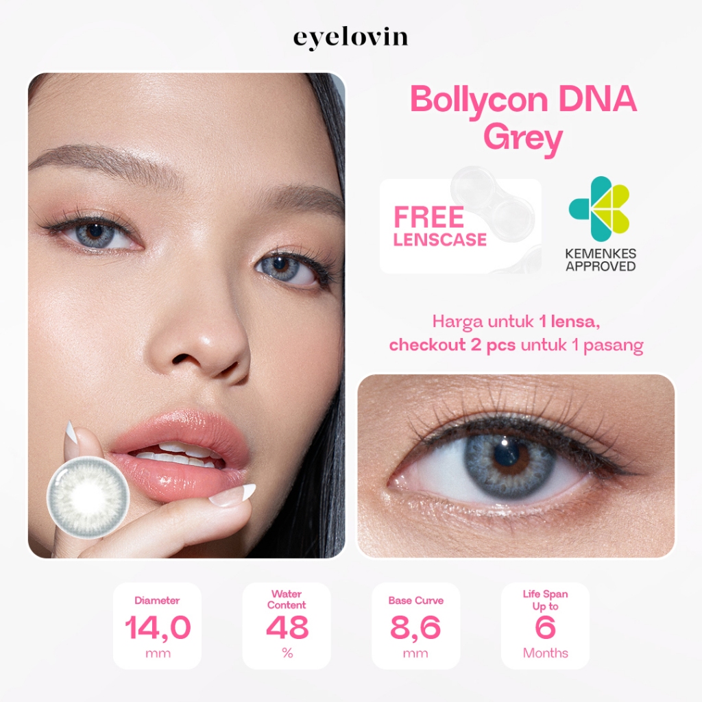 EYELOVIN Softlens EOS - Bollycon DNA Grey (1 pc/sebelah)