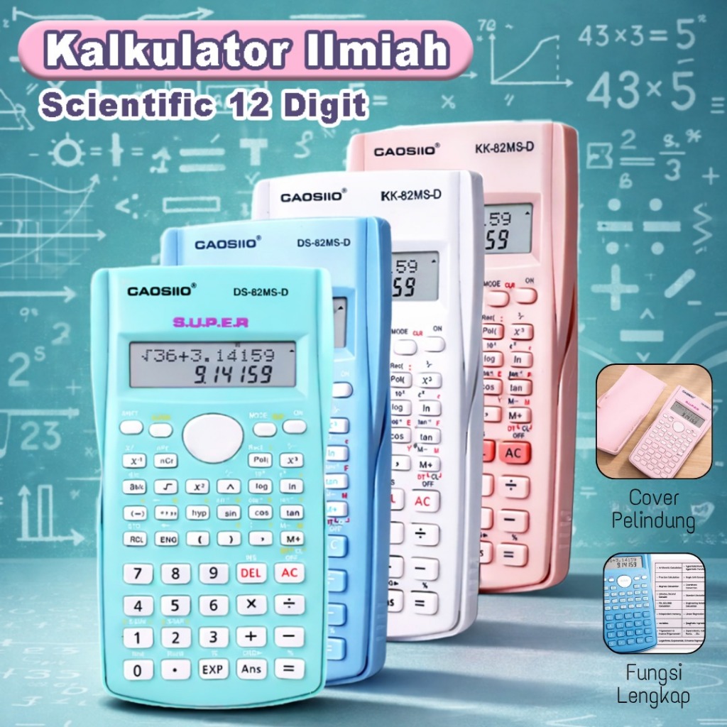 Kalkulator Ilmiah Sin Cos Tan 12 Digit Kalkulator Scientific Perlengkapan Kantor CA-0915