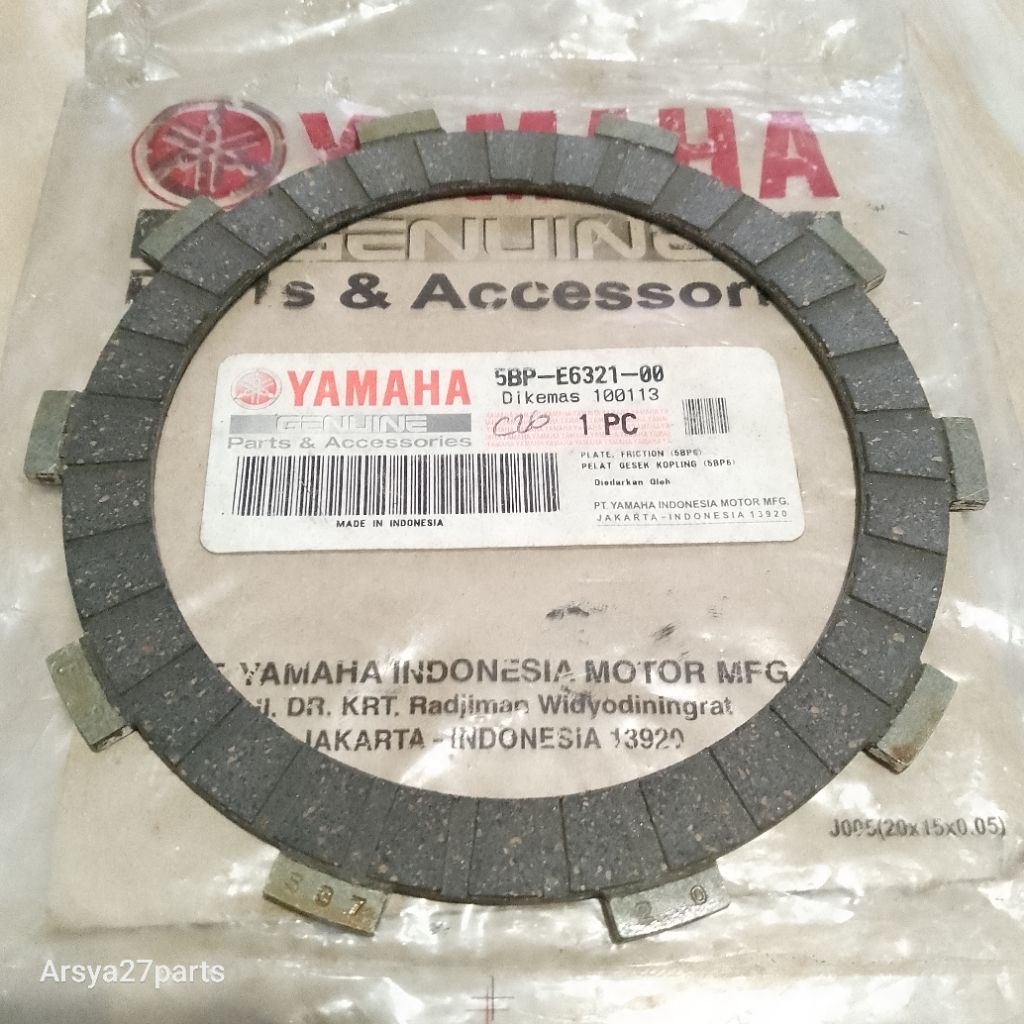 1pcs Kampas kopling scorpio vixion old ninja 2tak byson 5BP-E6321-00 original yamaha genuine