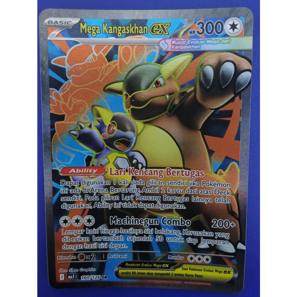 TCG Pokemon Mega Kangaskhan EX SR 160/126 - MA1 Evolusi Mega - Kartu Pokemon Card Indonesia