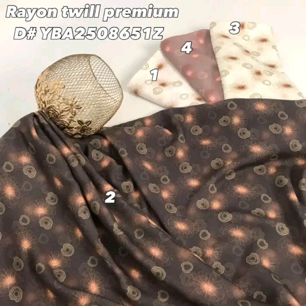 Kain Bahan Rayon Twill Premium Motif Marwah