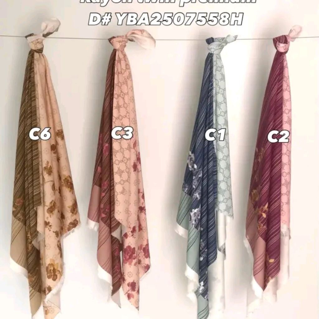 Kain Bahan Rayon Twill Premium Motif Shilviana