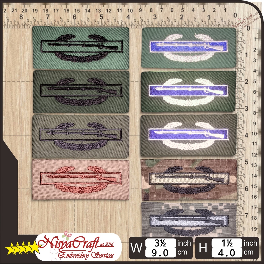 NCEP0101-0493 US Army Combat Infantryman Badge (CIB) 1st Award For M65 OG107 M41 M43 Field Jacket OC