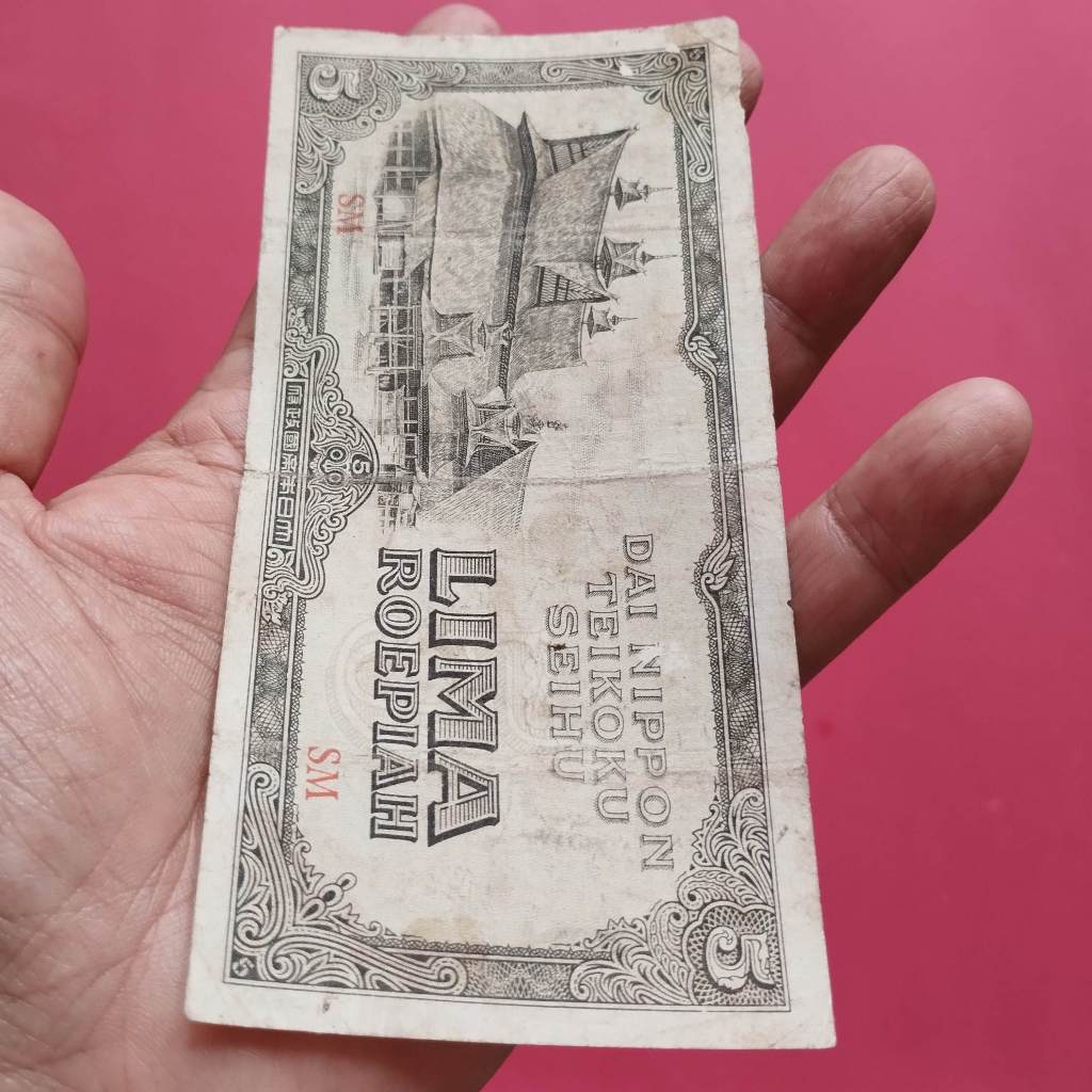 Uang Kuno Kertas Rp 5 Dai Nippon Teikoku Seihu UK 045