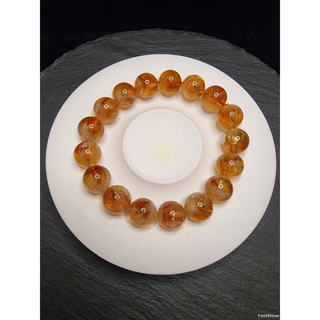 Gelang Batu Citrine Pyramid 5A 12mm F1406