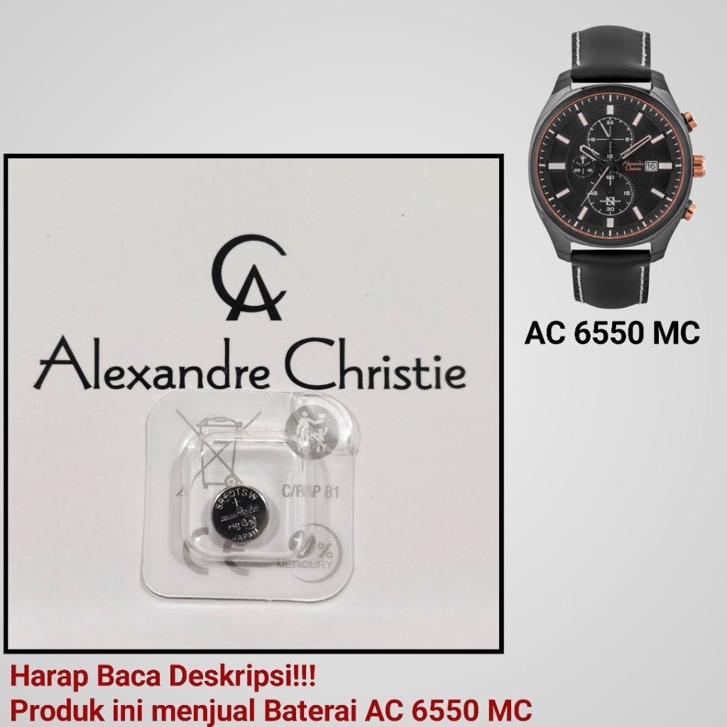 Baterai Alexandre Christie Type AC 6550MC original