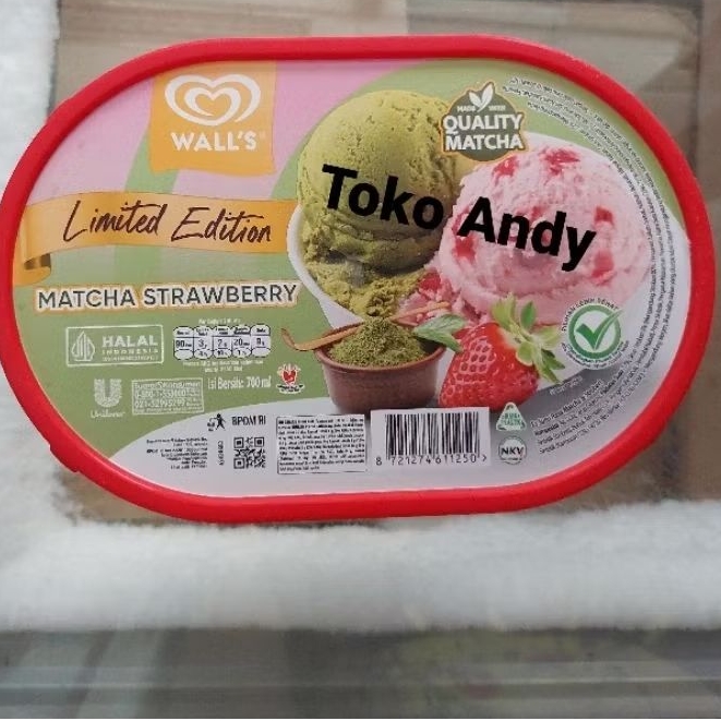 Es Krim Ice Cream Walls MATCHA STRAWBERRY 700ml
