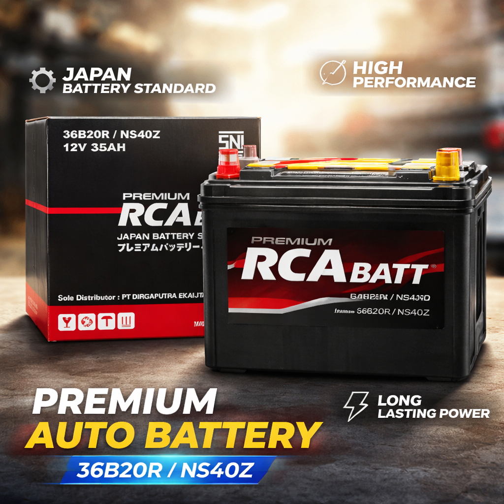 Aki Basah Untuk avanza Premium RCA BATT 36B20R / NS40Z - Bisa juga Rush -  Starlet