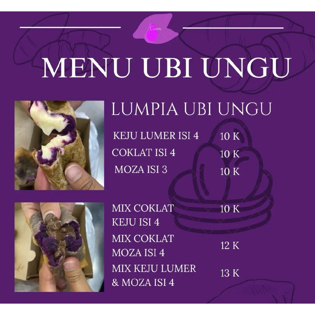 lumpia ubi ungu lumer