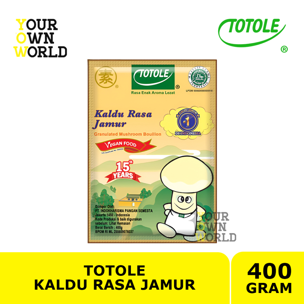 TOTOLE Kaldu Jamur 400 gram | TOTOLE Kaldu Rasa Jamur 400gr | TOTOLE Mushroom Bouillon 400 gr
