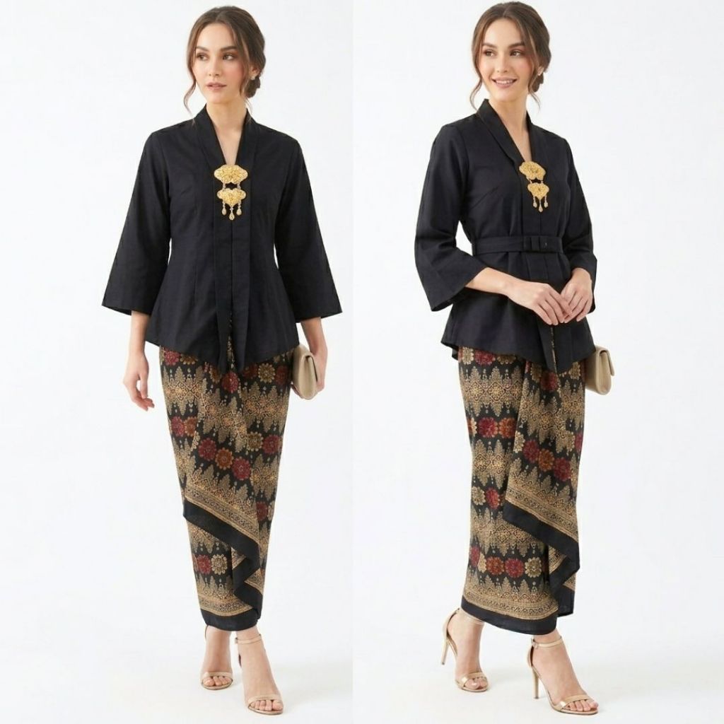 Setelan Kebaya Modern Floy Kebaya Wisuda Kutu Baru Black dan Aneka Warna Lainnya