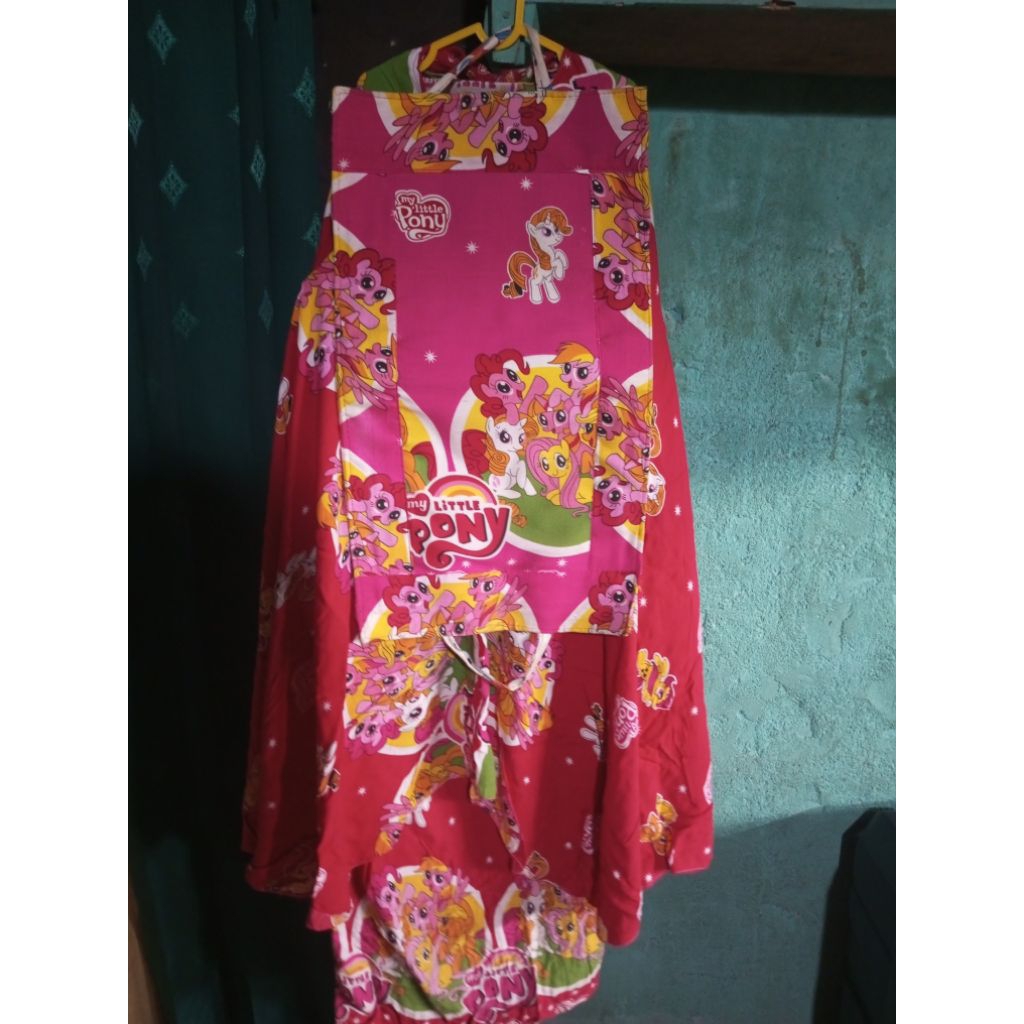 mukena unicorn anak motif rayon umur 10-12 tahun