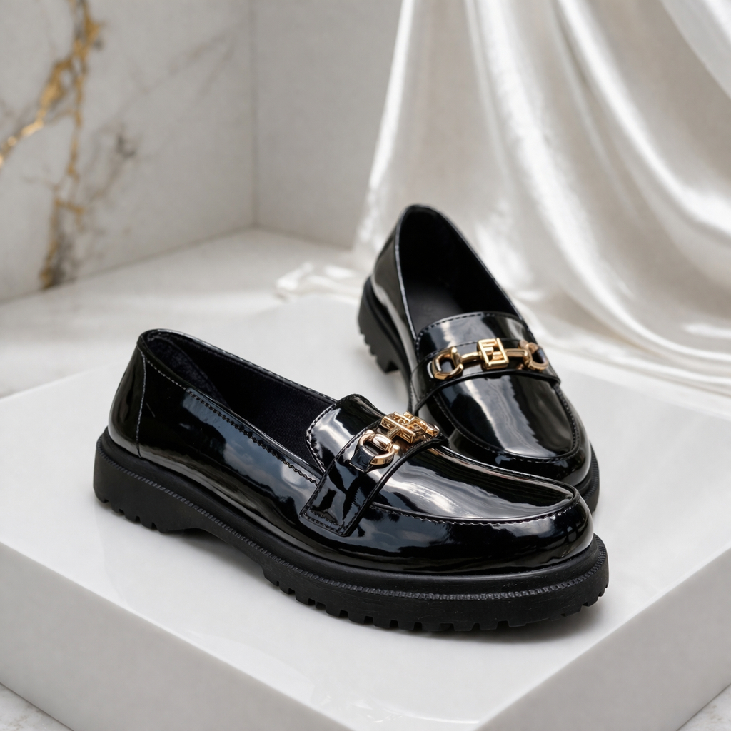 SEPATU DOCMART HITAM GLOSY | SEPATU DOCMART WANITA | SEPATU DOCMART WANITA KOREAN STYLE