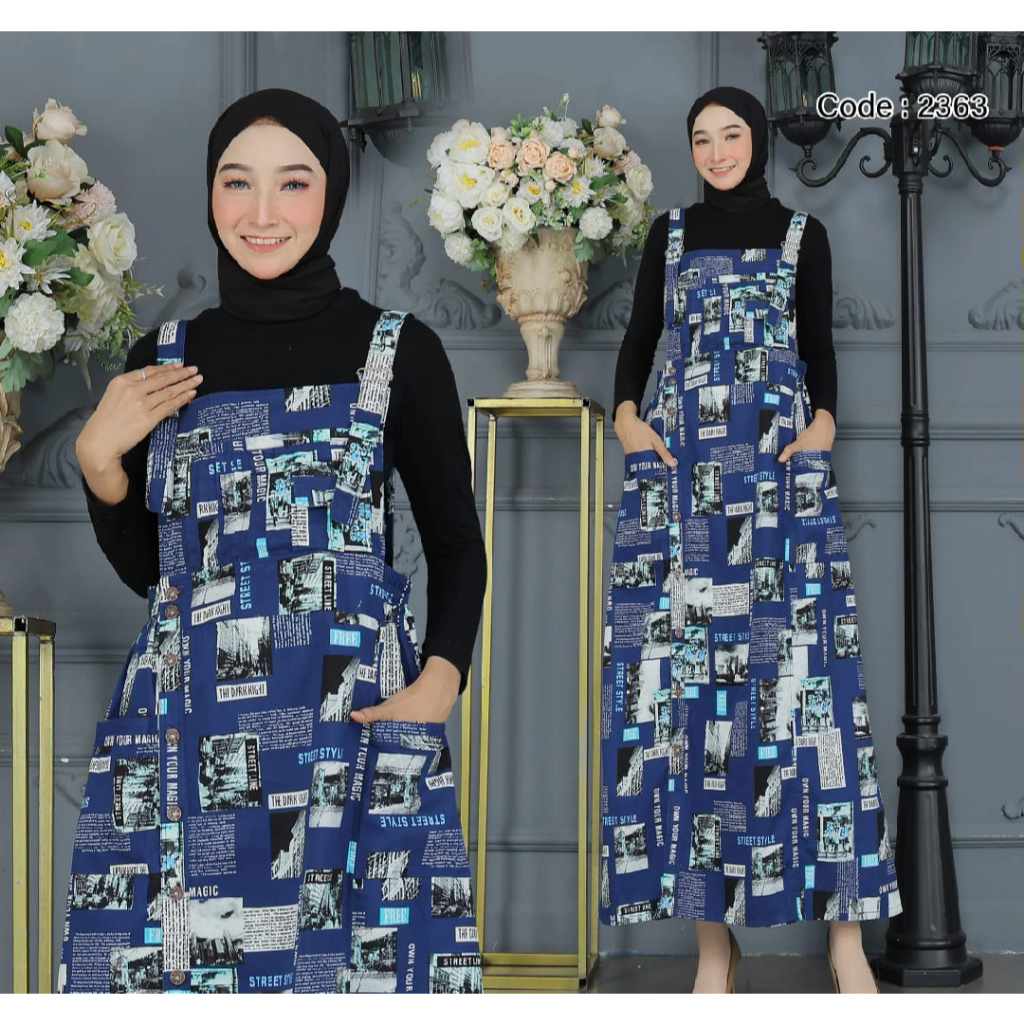 Pasolex Urban Pattern Salsa 2363 - Overall Wanita Baby Canvas Motif