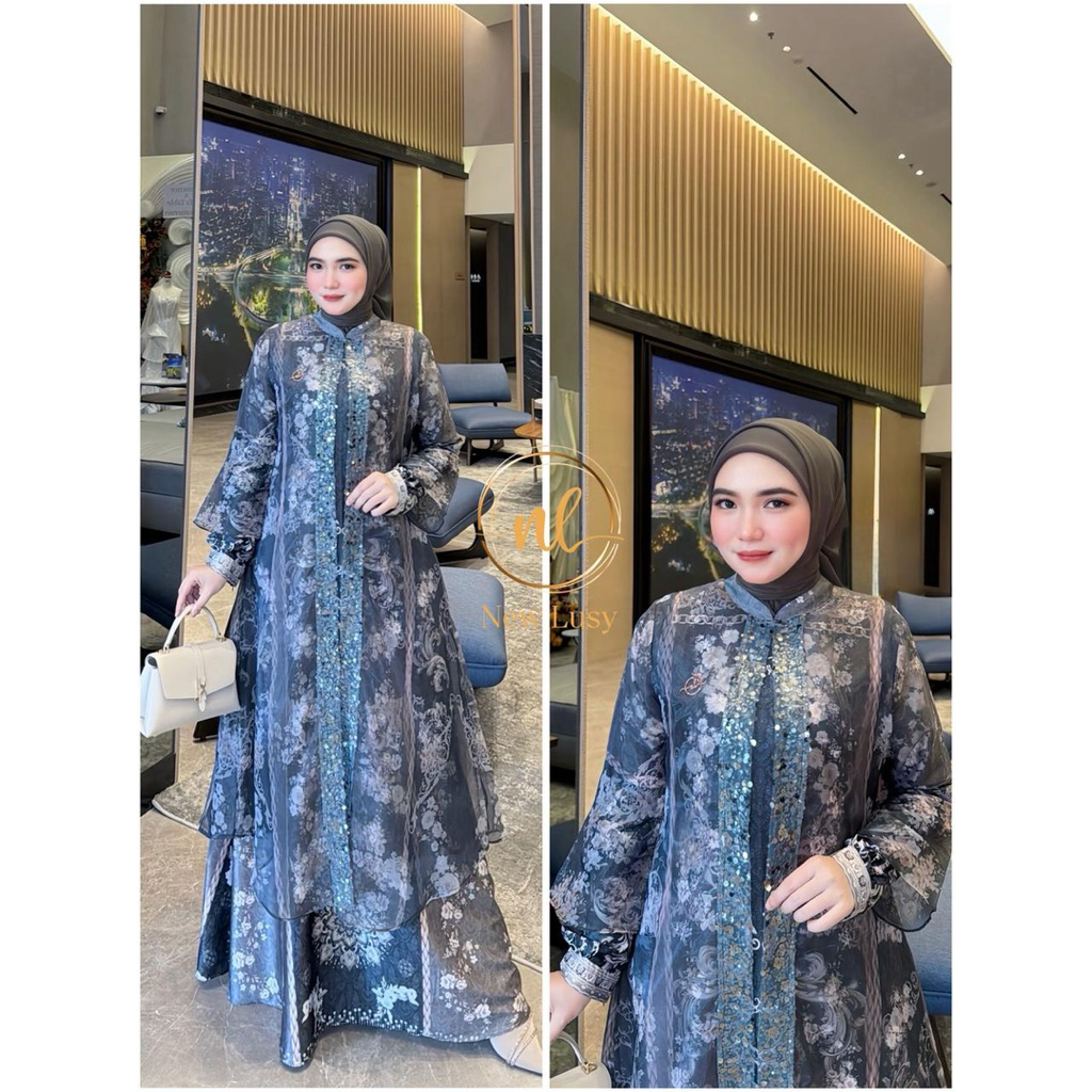 vinetta dress by new lusy siap kirim COD gamis ter update