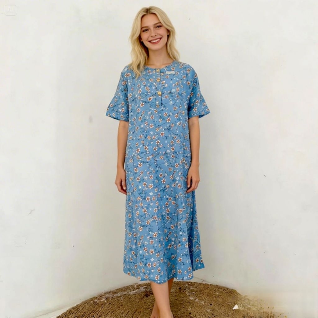 daster muslim/longdress jumbo/abaya jumbo lengan pendek HAP