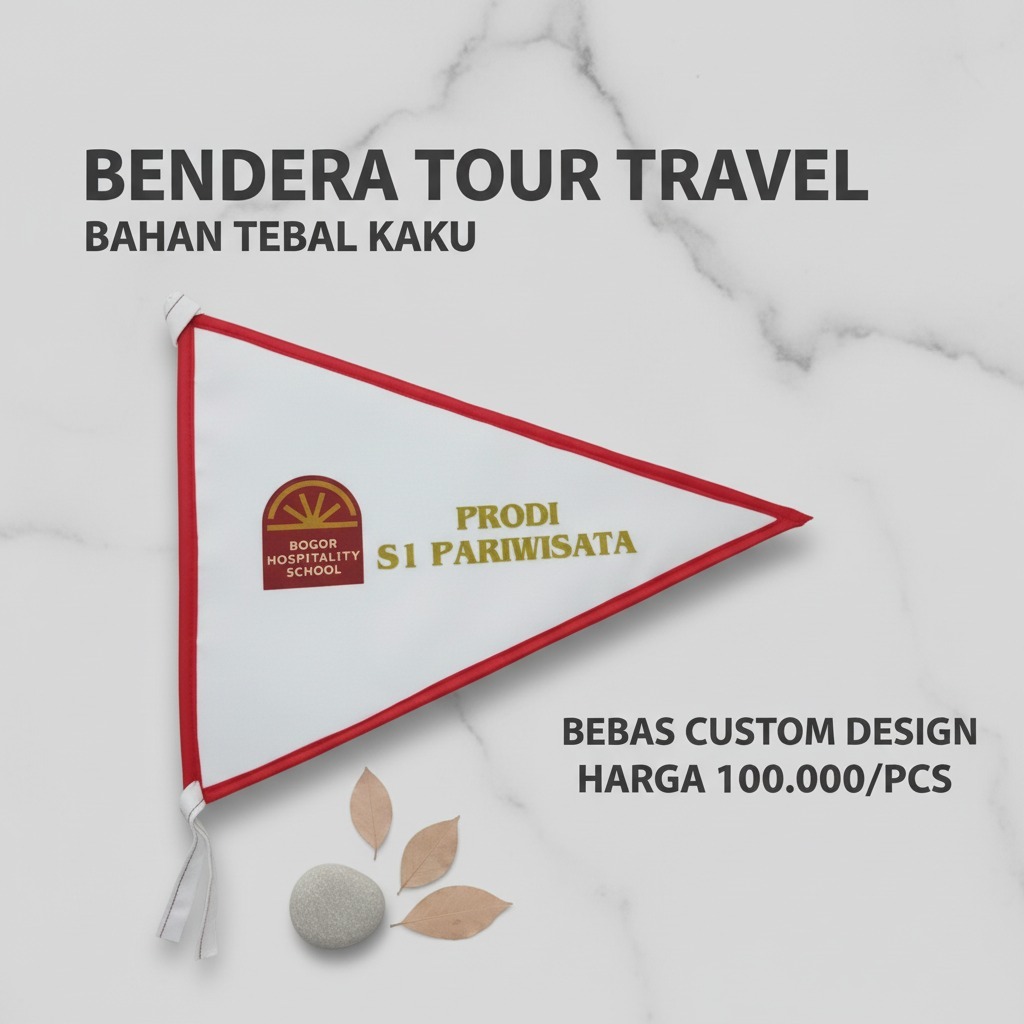 Bendera Travel Segitga/Bendera Tour Segitiga/Bendera Travel Custom