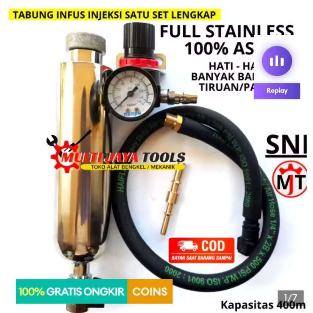 Alat Infus Injeksi Alat Servis Injeksi Motor Mobil - Otomotif INJECTOR CLEANER