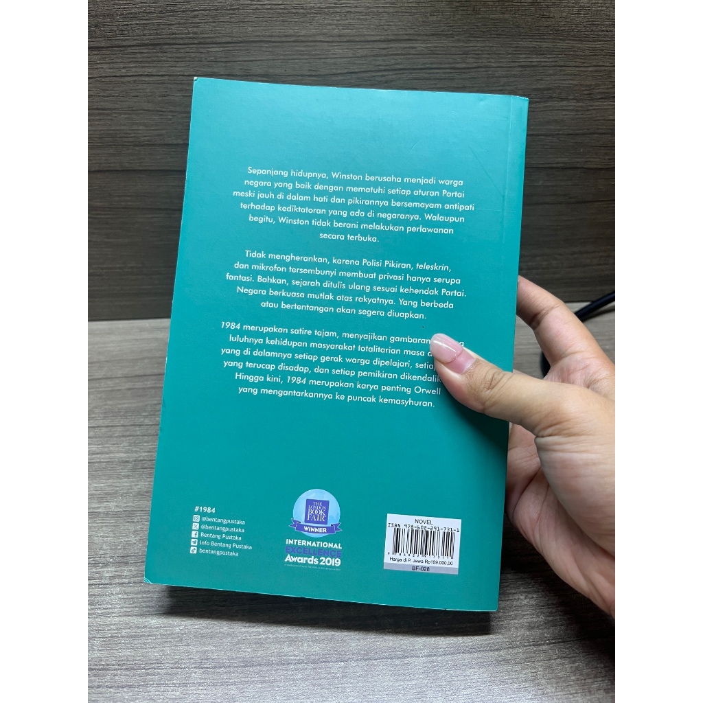 1984 | George Orwell | Buku Terjemahan Indonesia | Original Bentang Pustaka