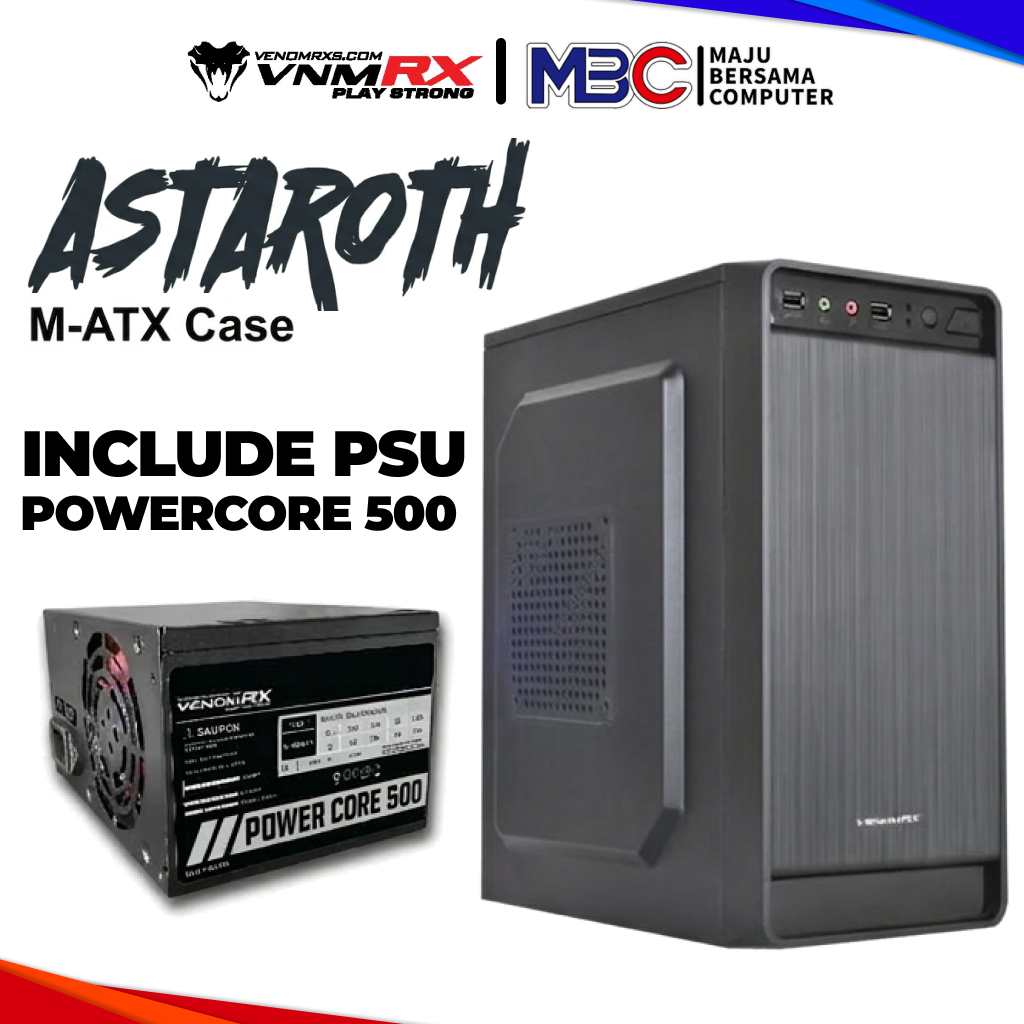 VenomRX Astaroth PSU 500W Case Casing PC Komputer Venom RX Kingpin Saiga
