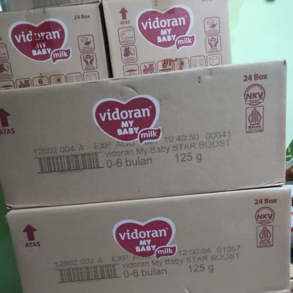 VIDORAN MY BABY 0-6 BULAN 125GR 1 KARTON ISI 24 PCS EXP AGUSTUS 2027