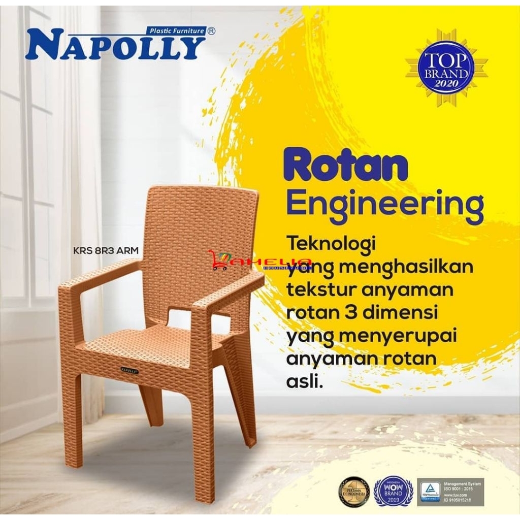 KURSI SANDARAN PLASTIK - NAPOLLY