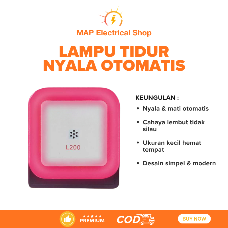 ORIGINAL LAMPU Tidur menyala otomatis MES015