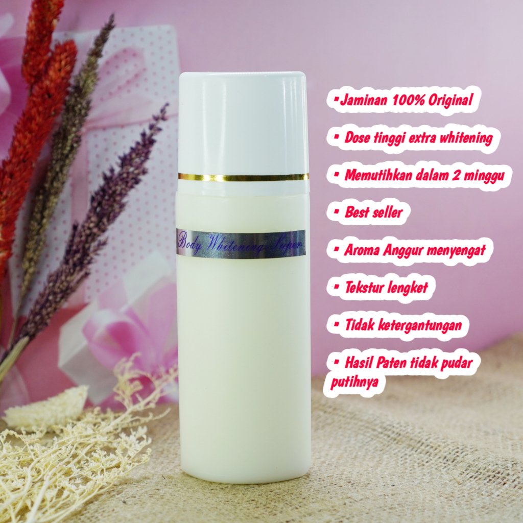 [ORIGINAL] HB SUPER ANGGUR 004001 PEKAT/GELL/PLUS ++ SEGEL MERAH EXTRA WHITENING HANDBODY LOTION PEM