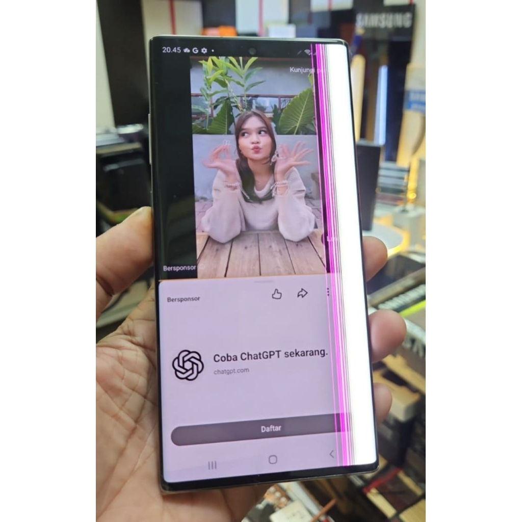 lcd samsung note 10 plus minus