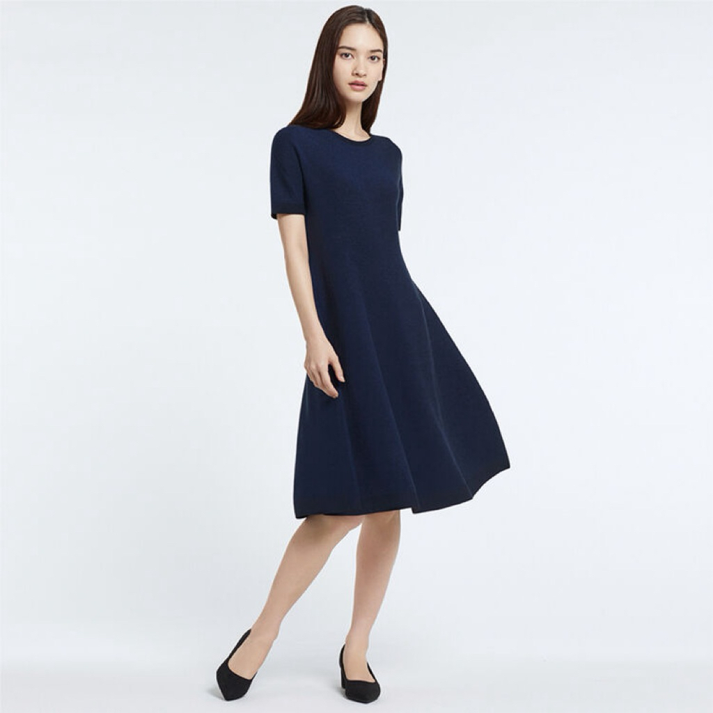 Uniqlo Navy Flare Dress