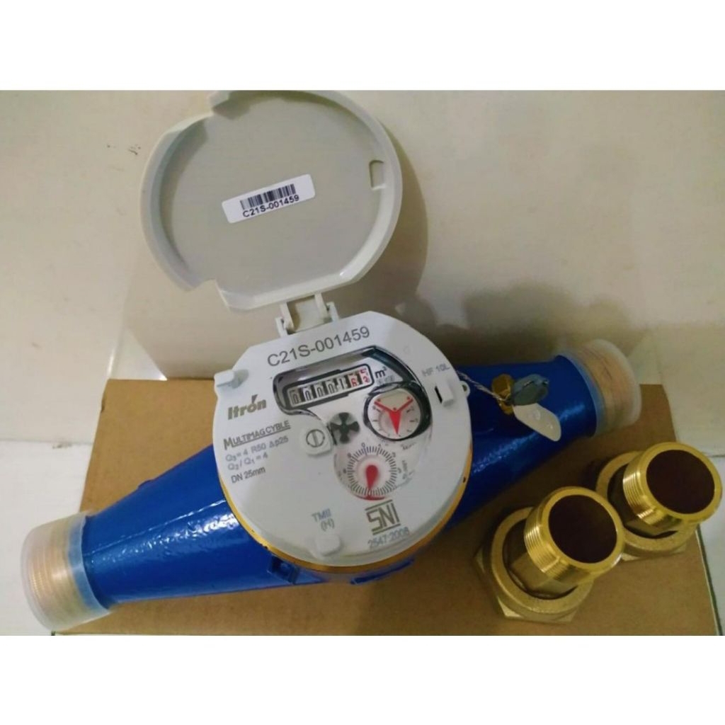 Meteren Air ITRON Size 1 inch Type Multimag Cyble / Meteran air Itron