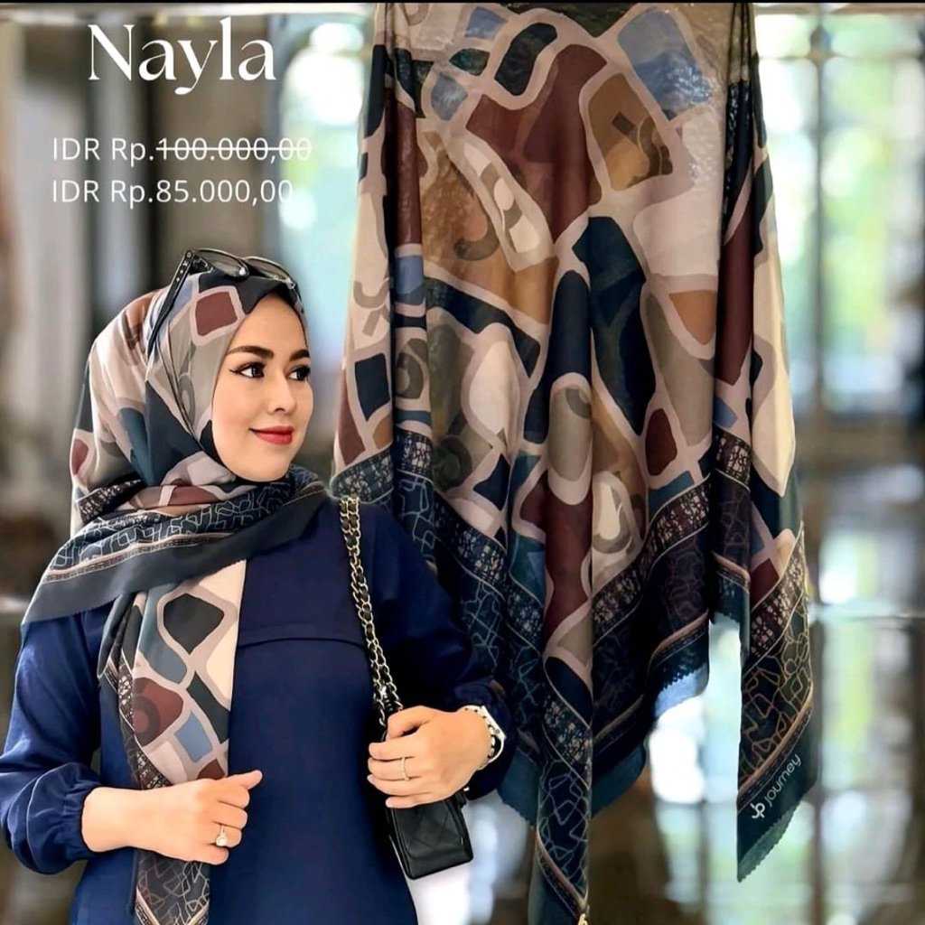 Hijab Segi Empat Journey Hijab Motif Jp Voal Motif